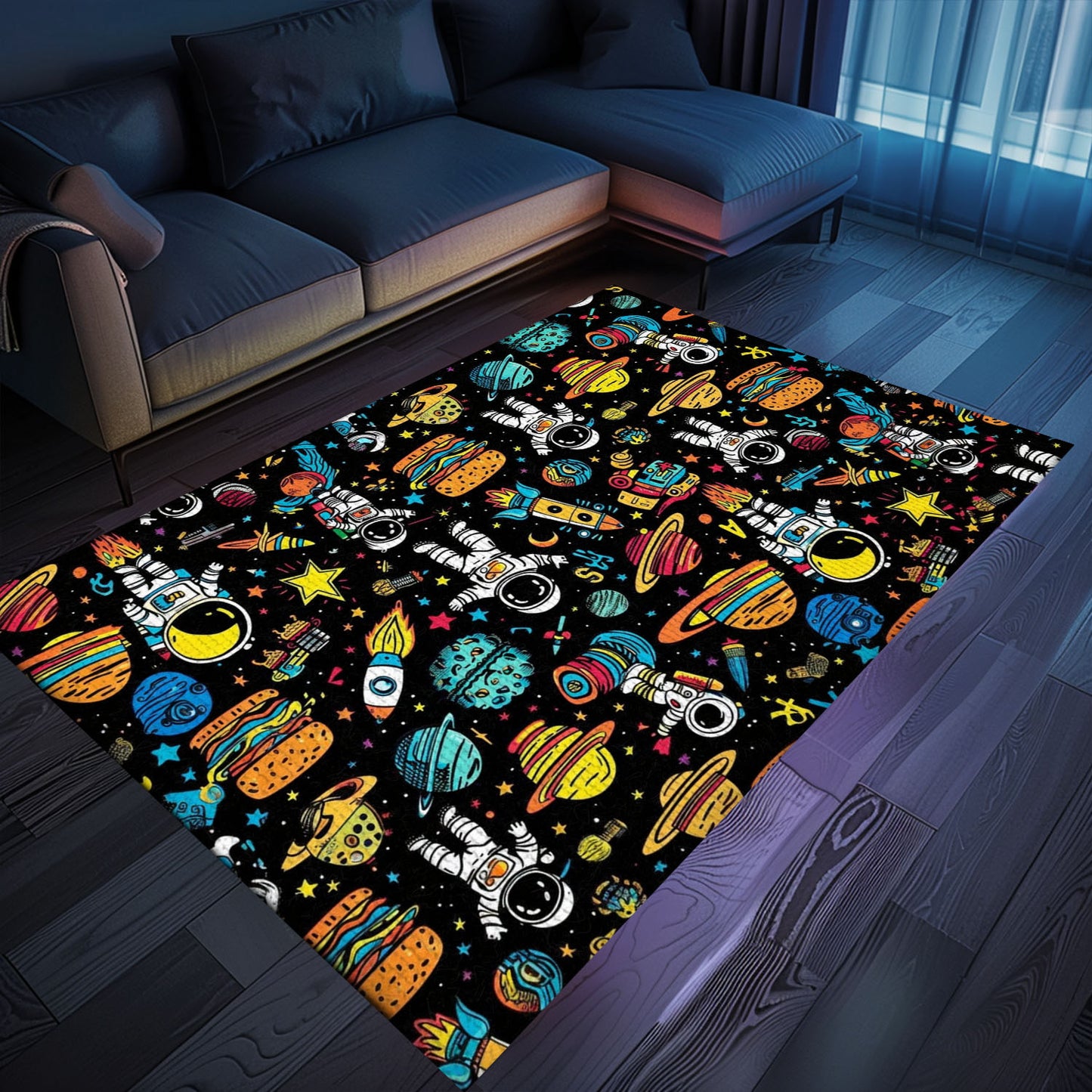 Enhance Your Living Room with a 70s Retro Arcade Carpet - Perfect Gift for Gamers and Arcade Decor Enthusiasts, Arcade Decor, Gift for Gamers, Video Game Lovers G1