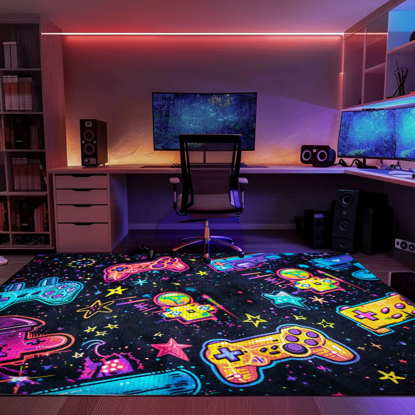 Infuse Your Living Space with Retro Charm: 80s Game Controller Inspired Room Rugs for Gaming Enthusiasts, Arcade Decor, Gift for Gamers, Video Game Lovers G186
