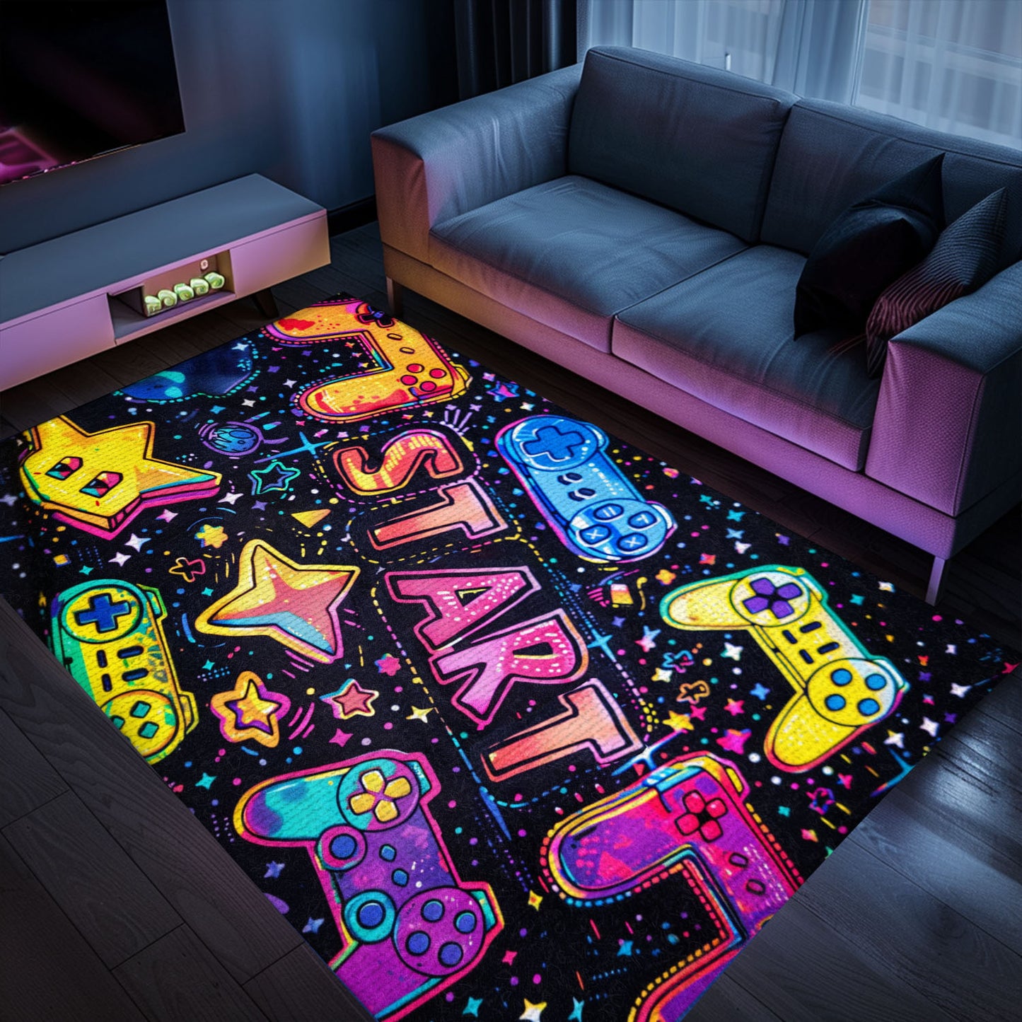 Unleash Nostalgia with 80s Game Controller Styled Rugs, the Ultimate Gift for Retro Gamers, Arcade Decor, Gift for Gamers, Video Game Lovers G183