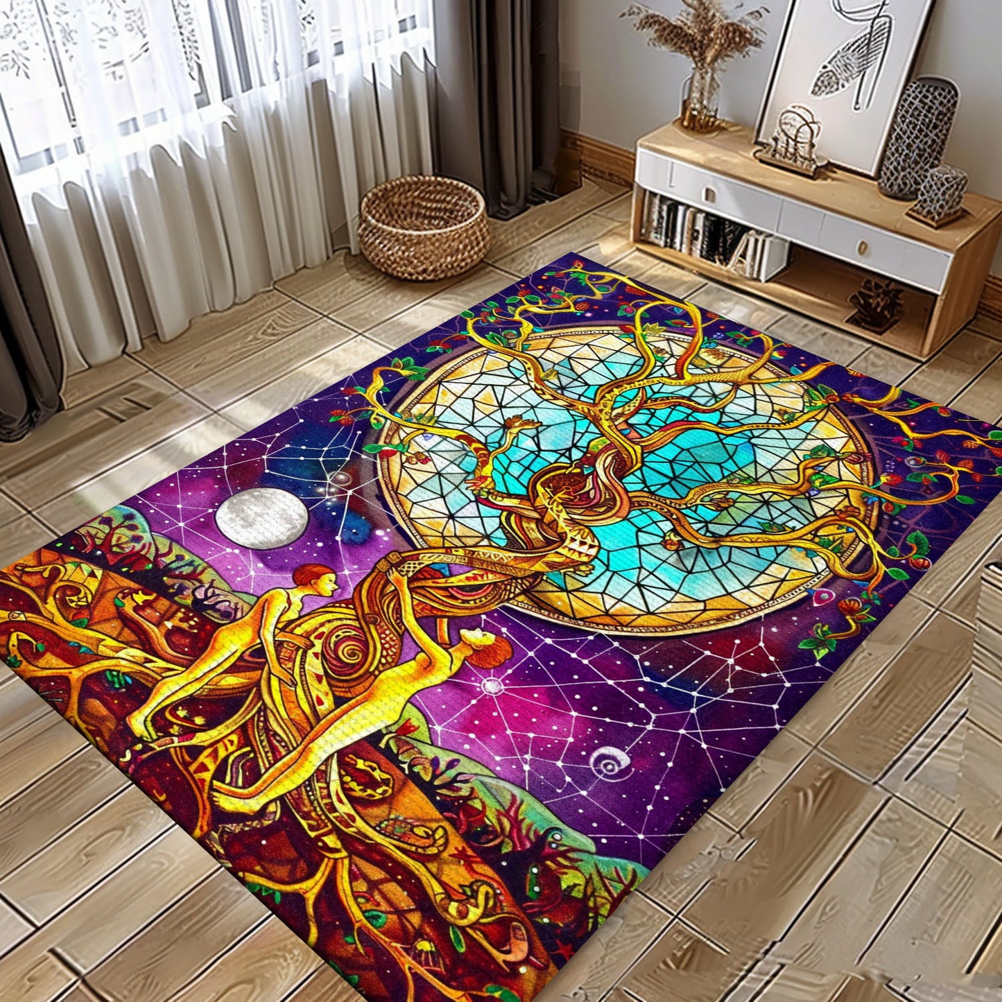 Celtic Tree of Life Viking Area Rug – Enhance Your Living Space with Viking-Inspired Designs, Personalized Carpet Viking, Popular Rug Full Size (3x5, 4x6, 5x8) V8