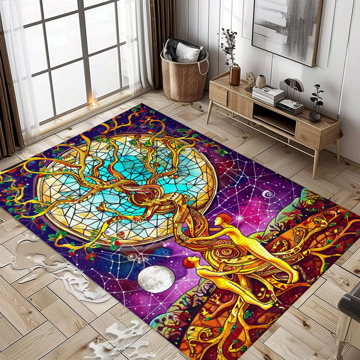Celtic Tree of Life Viking Area Rug – Enhance Your Living Space with Viking-Inspired Designs, Personalized Carpet Viking, Popular Rug Full Size (3x5, 4x6, 5x8) V8
