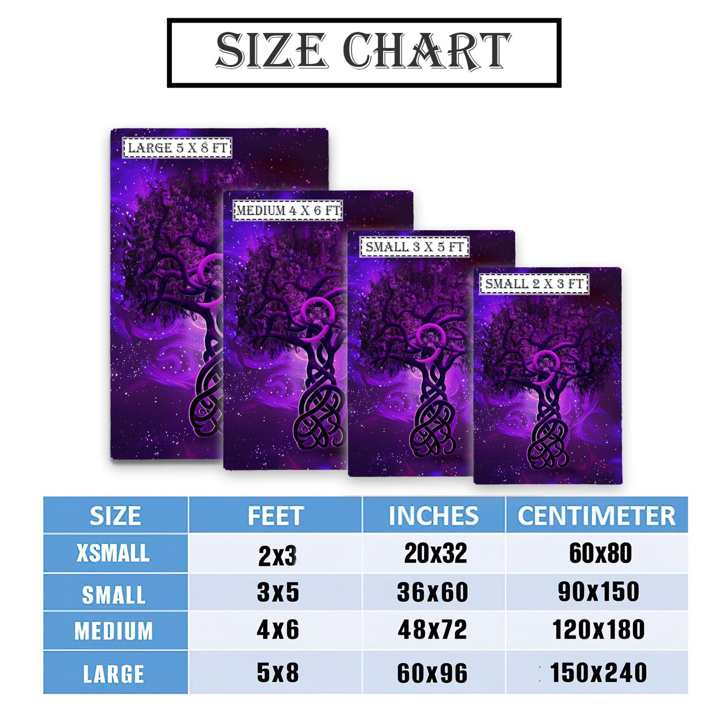 Norse Mythology Inspired Viking Area Rug with Celtic Tree of Life, Personalized Carpet Viking, Viking Area Rugs for Living Room, Viking Carpet Bedroom, Popular Rug Full Size (3x5, 4x6, 5x8) V90