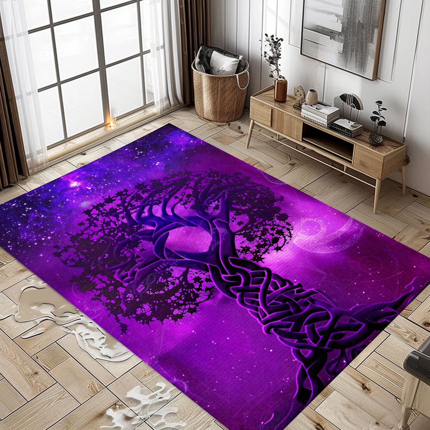 Celtic Tree of Life Viking Area Rug: Intricate Mythological Design, Personalized Carpet Viking, Popular Rug Full Size (3x5, 4x6, 5x8) V83