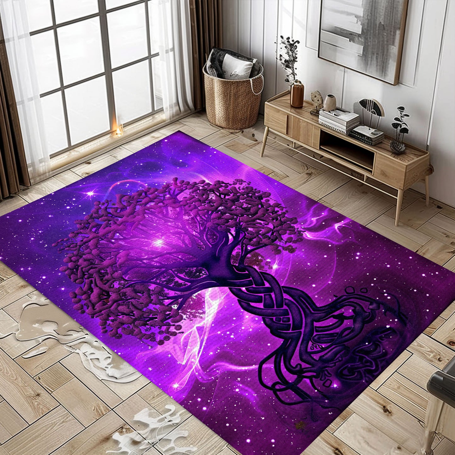 Norse Mythology Inspired Celtic Tree of Life Rug for Viking Theme, Personalized Carpet Viking, Popular Rug Full Size (3x5, 4x6, 5x8) V82