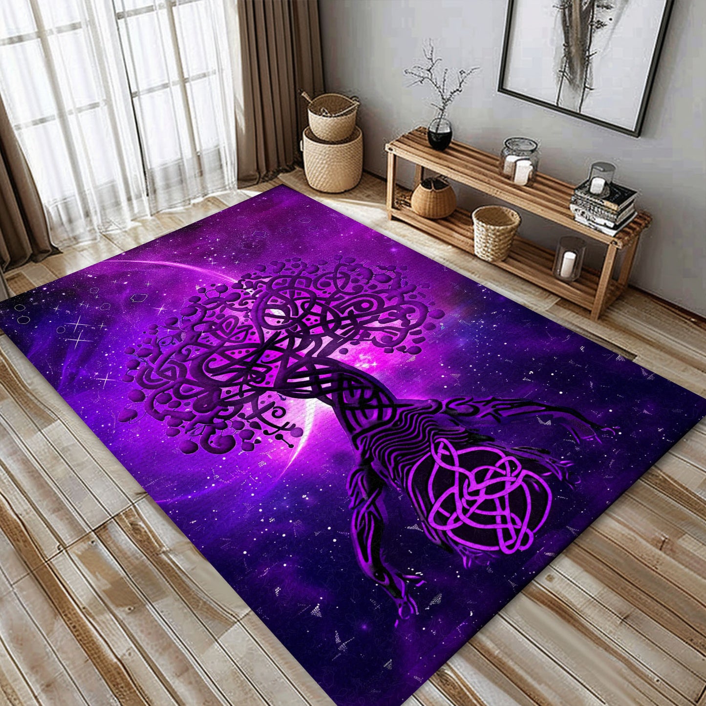 Celtic Tree of Life Viking Area Rug: Mythic Symbolism, Personalized Carpet Viking, Popular Rug Full Size (3x5, 4x6, 5x8) V80