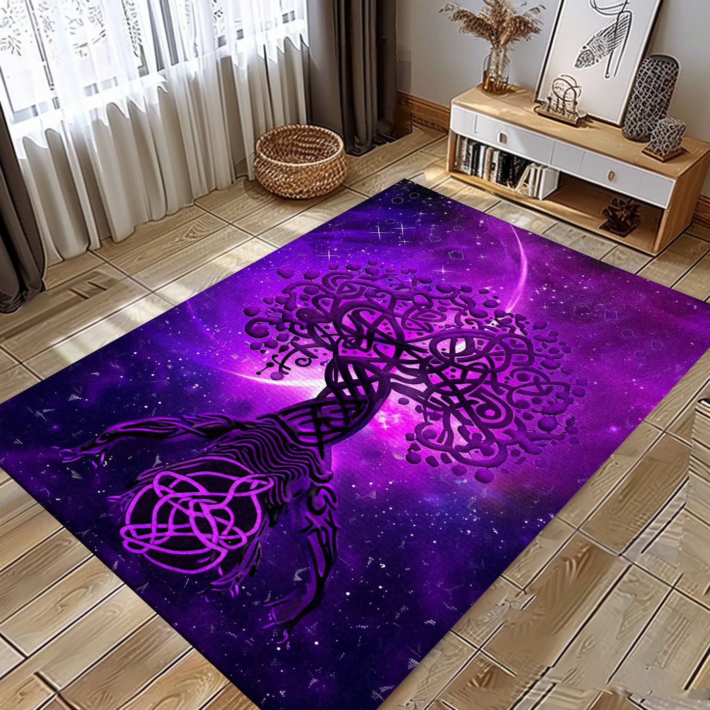 Celtic Tree of Life Viking Area Rug: Mythic Symbolism, Personalized Carpet Viking, Popular Rug Full Size (3x5, 4x6, 5x8) V80