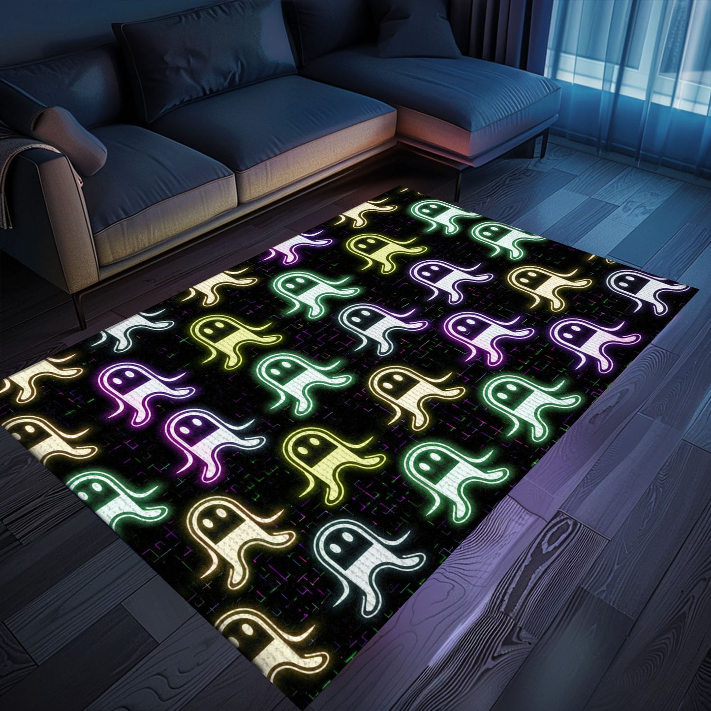 Eye-Catching Neon Video Game Retro Arcade Game Room Rug, Great Gift for Video Game Enthusiasts, Arcade Decor, Gift for Gamers, Video Game Lovers G76