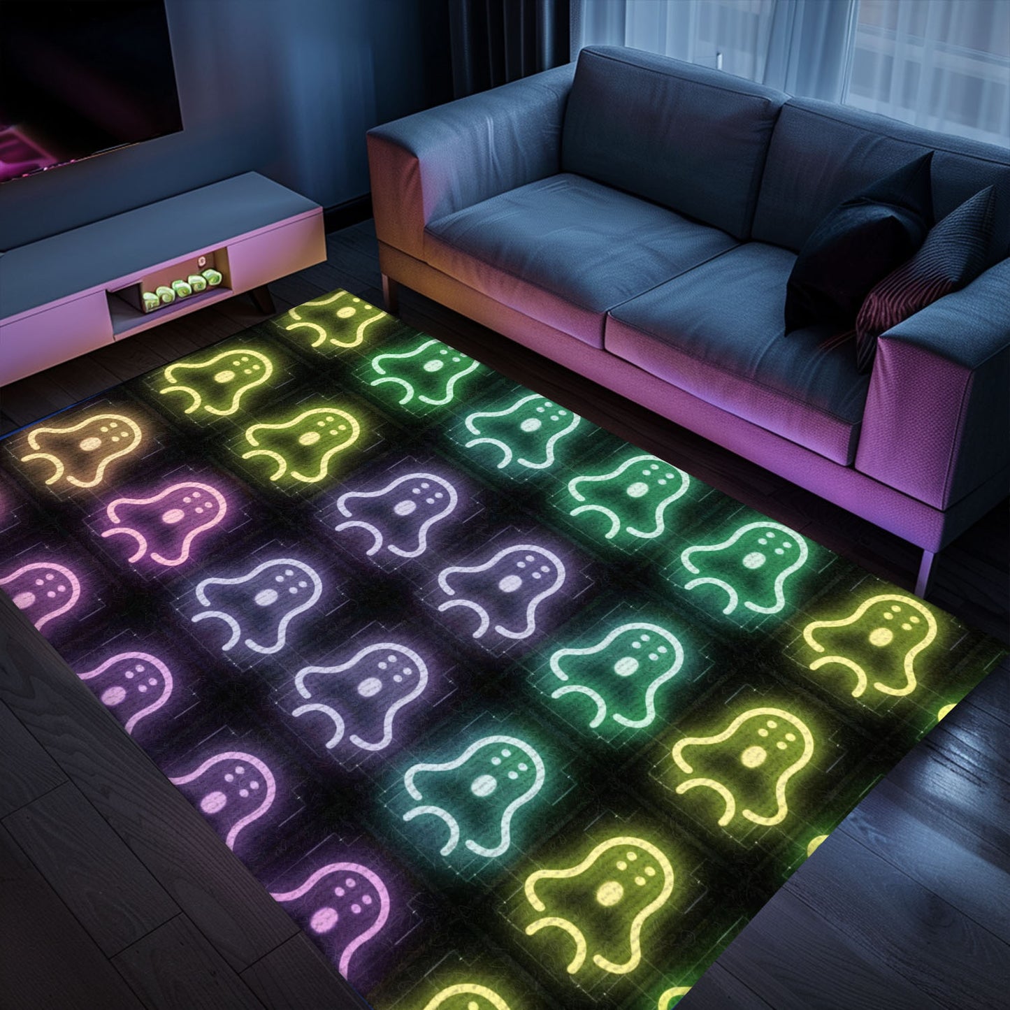 Neon Video Game Retro Arcade Rug for Bedroom, a Perfect Addition to Your Gaming Decor Collection, Arcade Decor, Gift for Gamers, Video Game Lovers G65