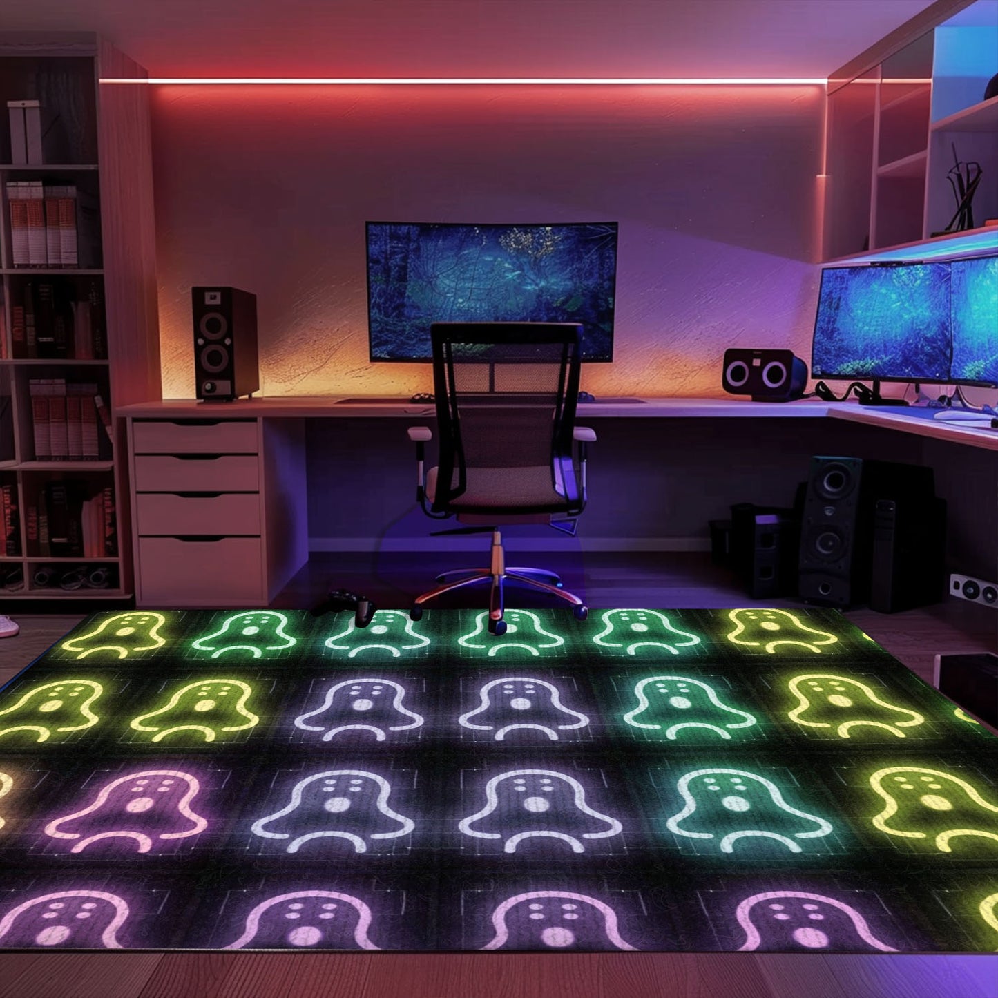Neon Video Game Retro Arcade Rug for Bedroom, a Perfect Addition to Your Gaming Decor Collection, Arcade Decor, Gift for Gamers, Video Game Lovers G65