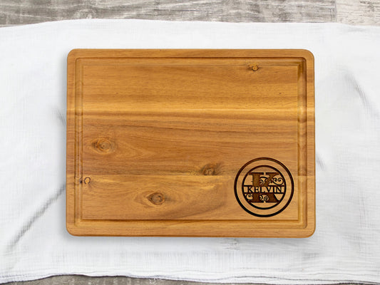 Handmade Cutting Board Personalized Monogram Name Design