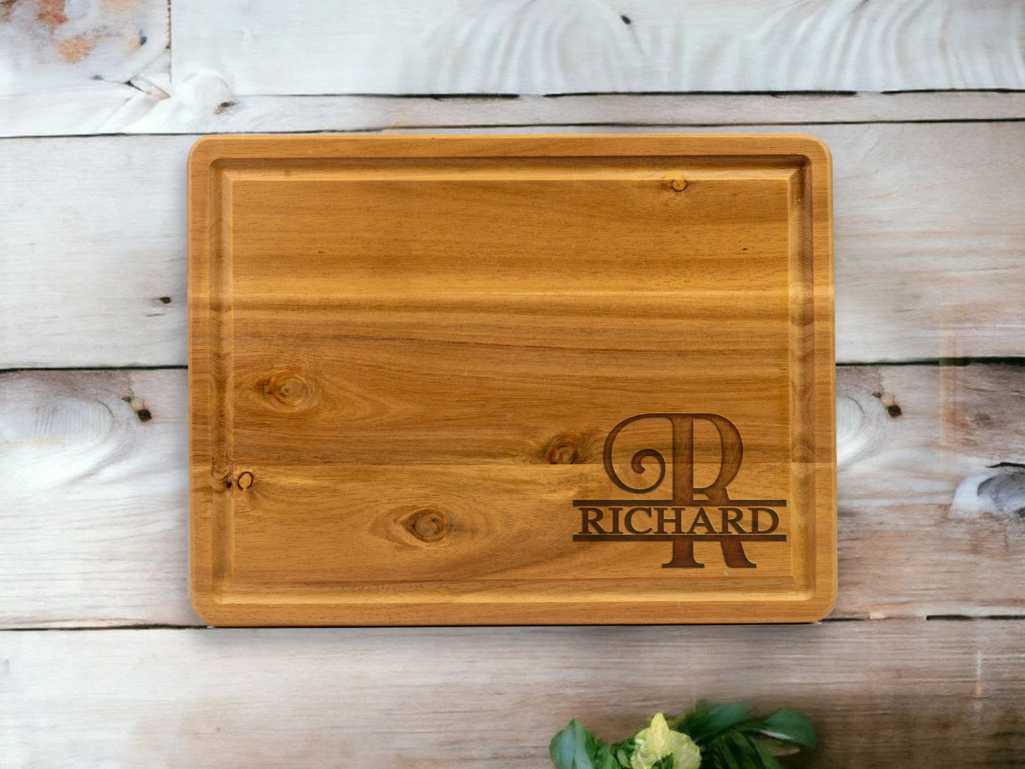 Custom Monogram Name Wood Board