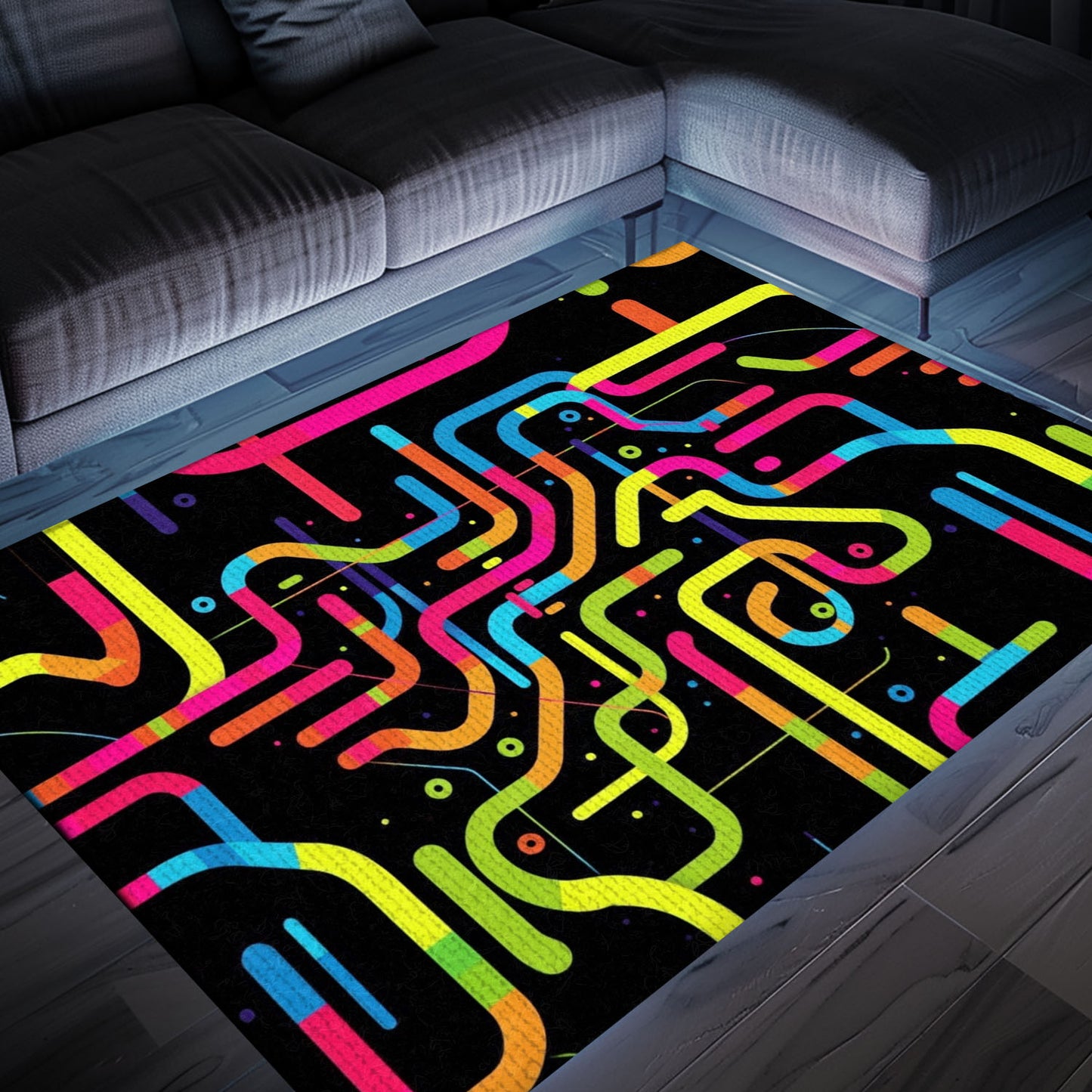 70s Retro Arcade Game Carpet for Bedroom, Ideal for Gamers and Fans of Classic Video Games, Arcade Decor, Gift for Gamers, Video Game Lovers G51