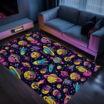 Funky 70s Retro Arcade Game Carpet for Bedroom, a Perfect Gift for Retro Video Game Enthusiasts, Arcade Decor, Gift for Gamers, Video Game Lovers G60