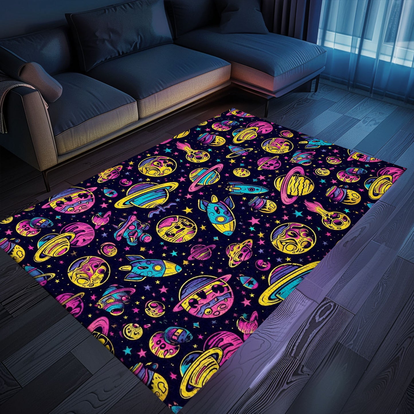 Funky 70s Retro Arcade Game Carpet for Bedroom, a Perfect Gift for Retro Video Game Enthusiasts, Arcade Decor, Gift for Gamers, Video Game Lovers G60