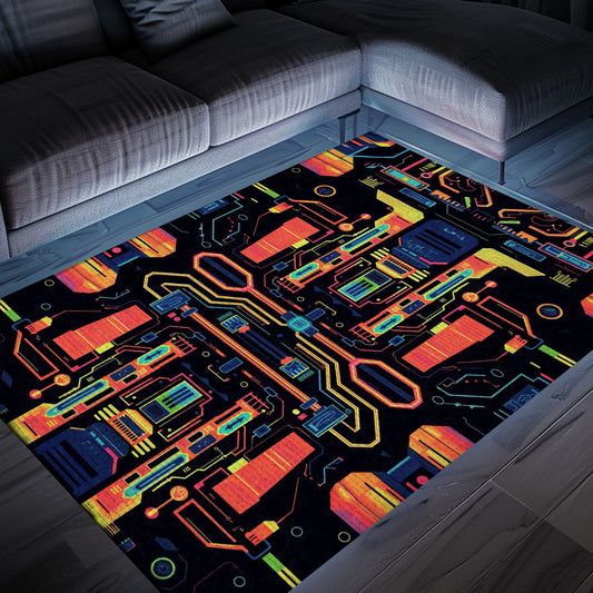 Unique 70s Retro Arcade Game Carpet for Bedroom Decor, Ideal for Adding a Touch of Gaming Nostalgia, Arcade Decor, Gift for Gamers, Video Game Lovers G42