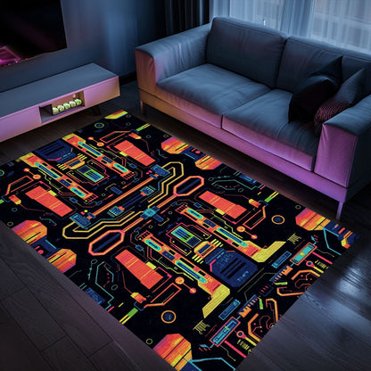 Unique 70s Retro Arcade Game Carpet for Bedroom Decor, Ideal for Adding a Touch of Gaming Nostalgia, Arcade Decor, Gift for Gamers, Video Game Lovers G42