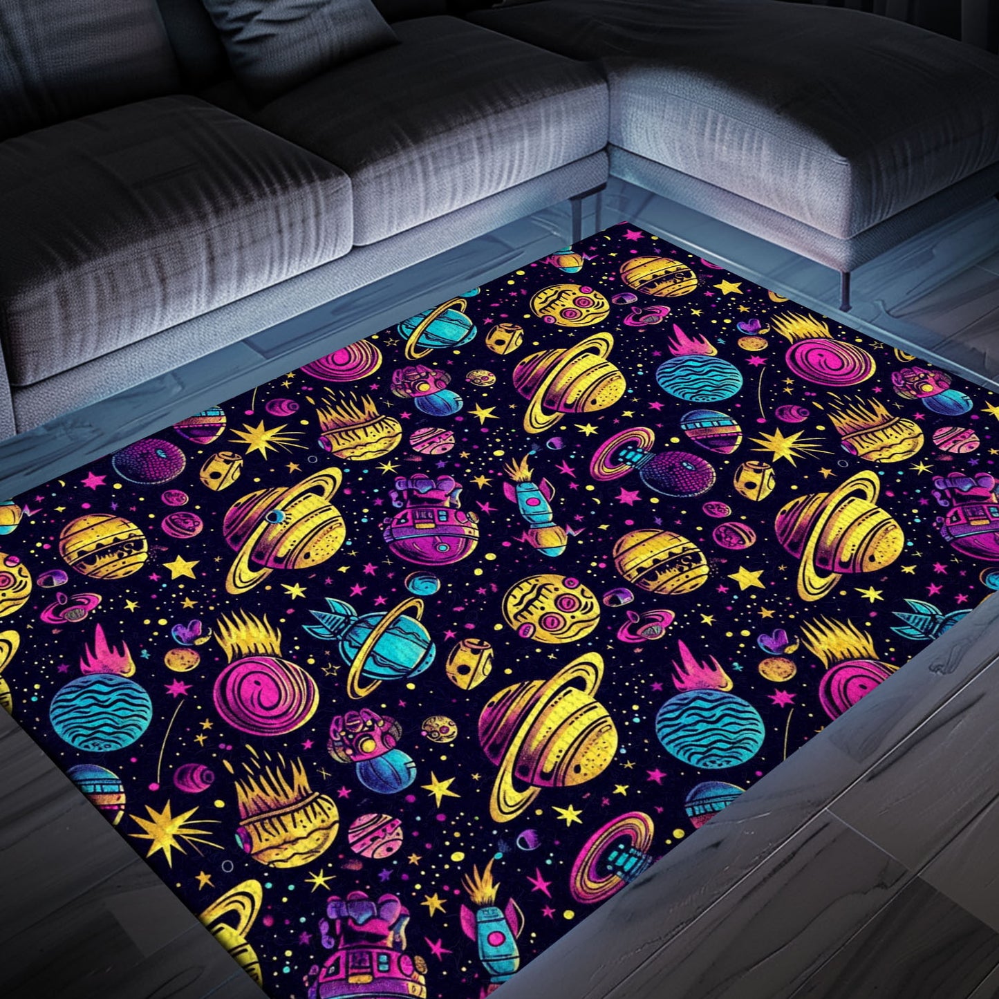 Classic 70s Retro Arcade Rug for Game Room, Ideal for Adding a Gaming Vibe to Your Living Space, Arcade Decor, Gift for Gamers, Video Game Lovers G49