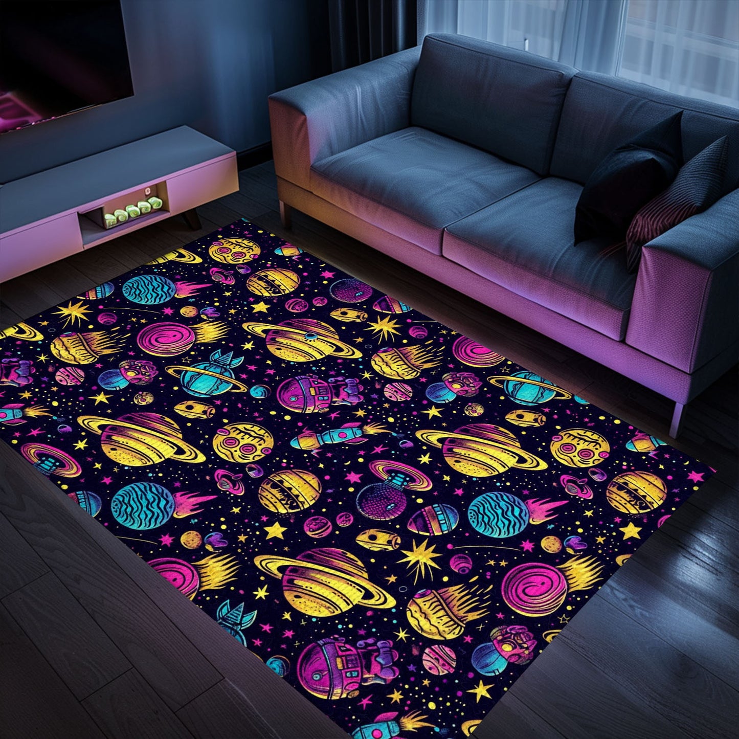 Classic 70s Retro Arcade Rug for Game Room, Ideal for Adding a Gaming Vibe to Your Living Space, Arcade Decor, Gift for Gamers, Video Game Lovers G49