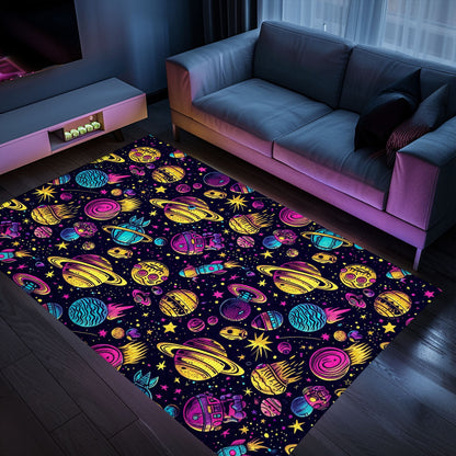 Classic 70s Retro Arcade Rug for Game Room, Ideal for Adding a Gaming Vibe to Your Living Space, Arcade Decor, Gift for Gamers, Video Game Lovers G49