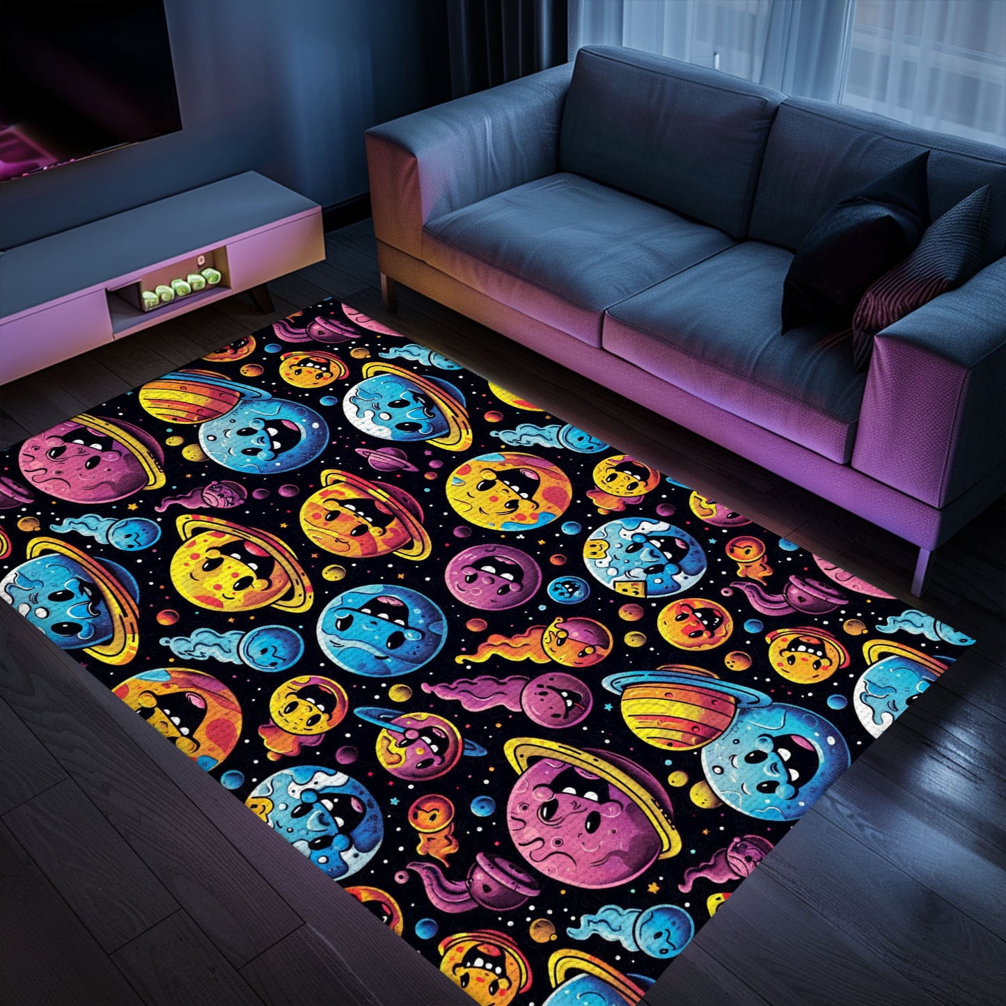 Retro 70s Style Game Room Rug for Living Room - Perfect for Video Game Lovers and Nostalgic Decor Fans, Arcade Decor, Gift for Gamers, Video Game Lovers G34