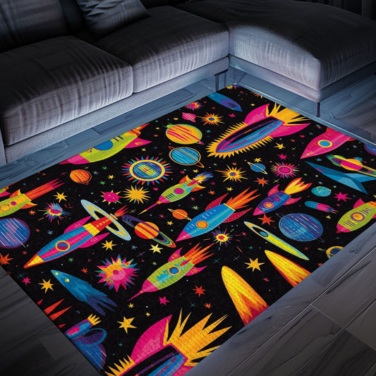 Retro 70s Arcade Carpet for Game Room - Perfect Gift for Gamers and Classic Addition to Living Room Decor, Arcade Decor, Gift for Gamers, Video Game Lovers G28