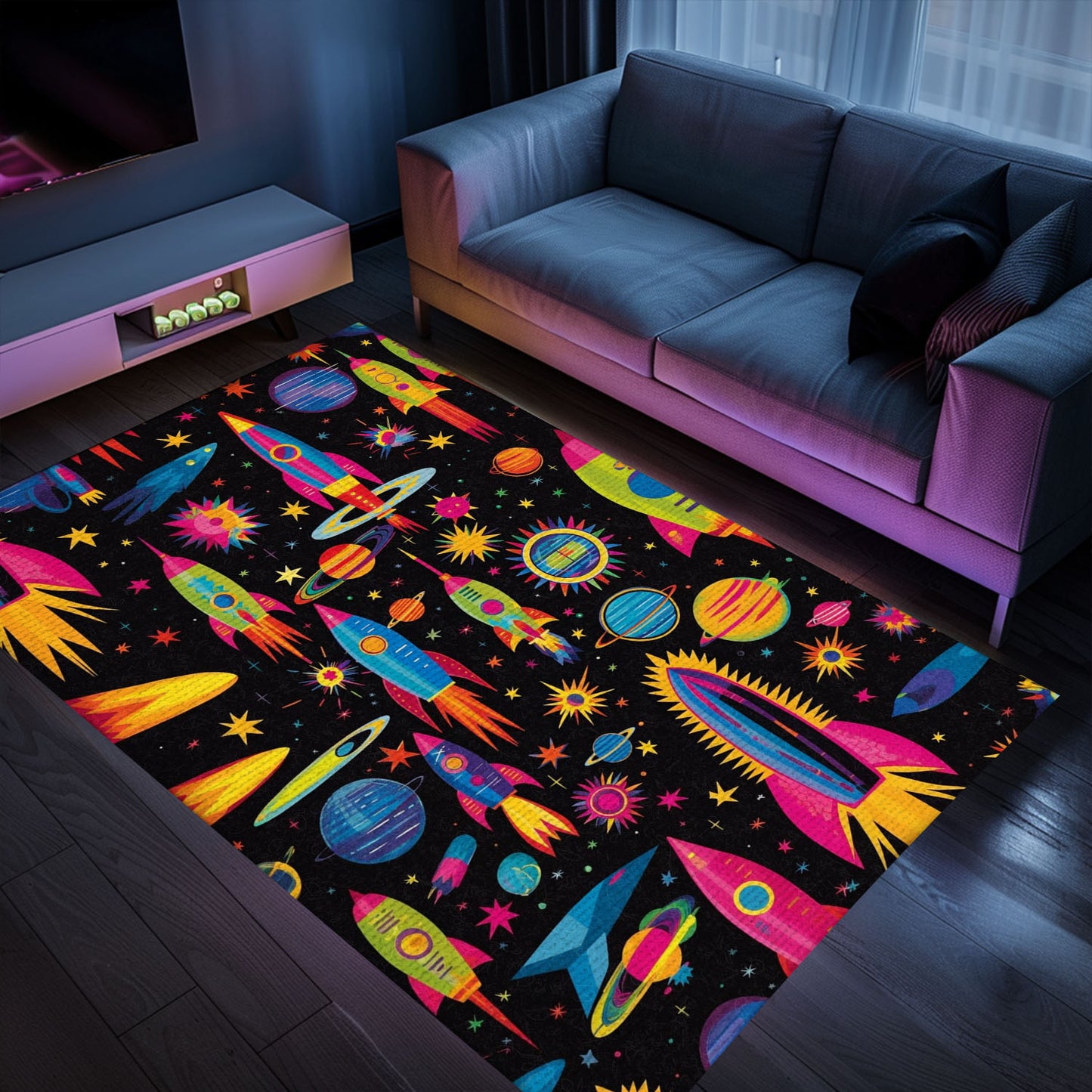 Retro 70s Arcade Carpet for Game Room - Perfect Gift for Gamers and Classic Addition to Living Room Decor, Arcade Decor, Gift for Gamers, Video Game Lovers G28