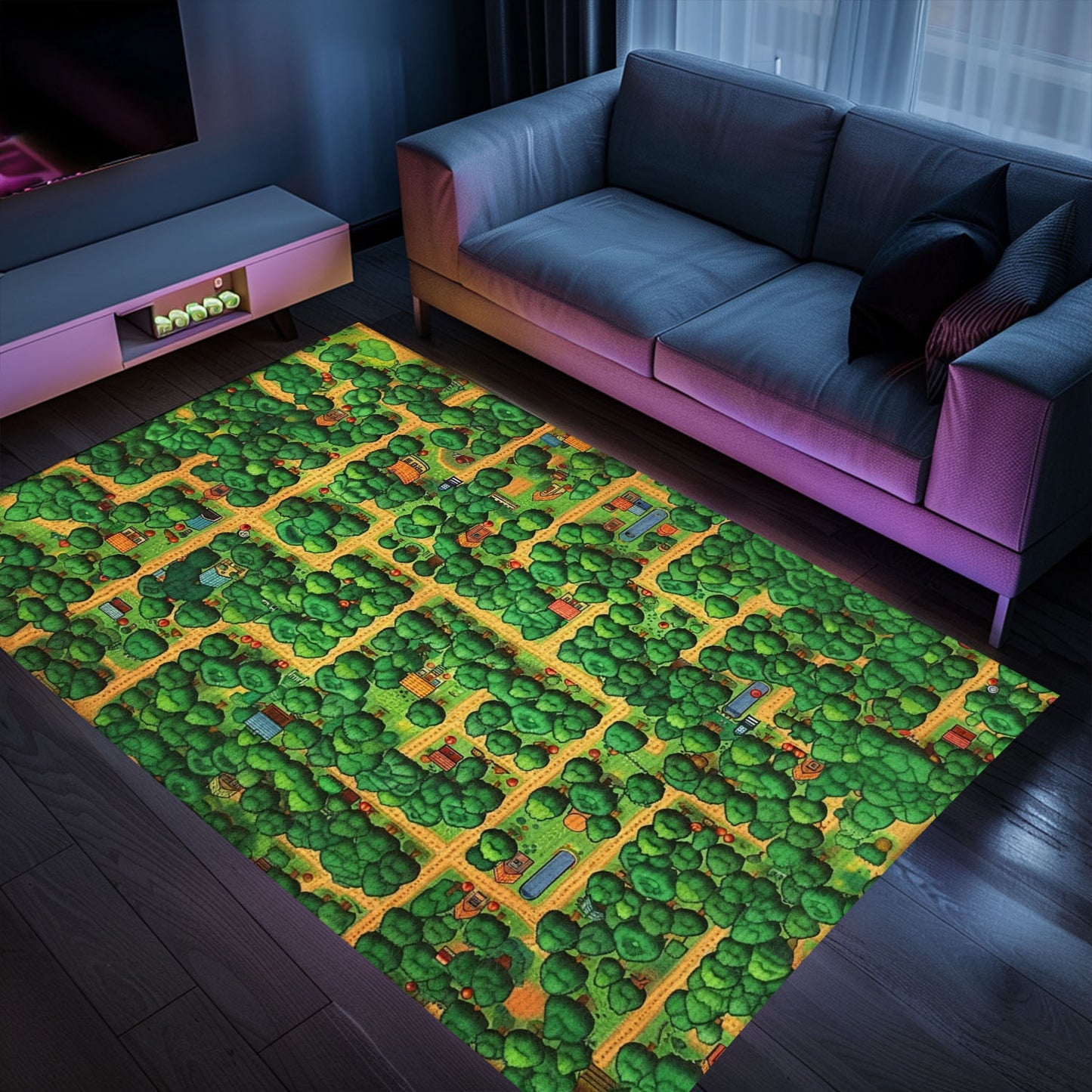 Transform Your Bedroom with a 70s Style Arcade Game Room Rug - Perfect for Video Game Enthusiasts, Arcade Decor, Gift for Gamers, Video Game Lovers G24