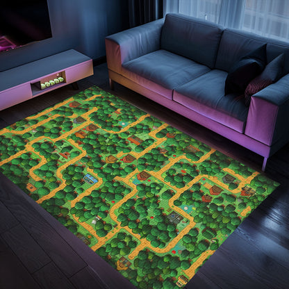 70s Retro Arcade Rug for Living Room - Unique Gift for Gamers and Perfect Addition to Retro Decor, Arcade Decor, Gift for Gamers, Video Game Lovers G23