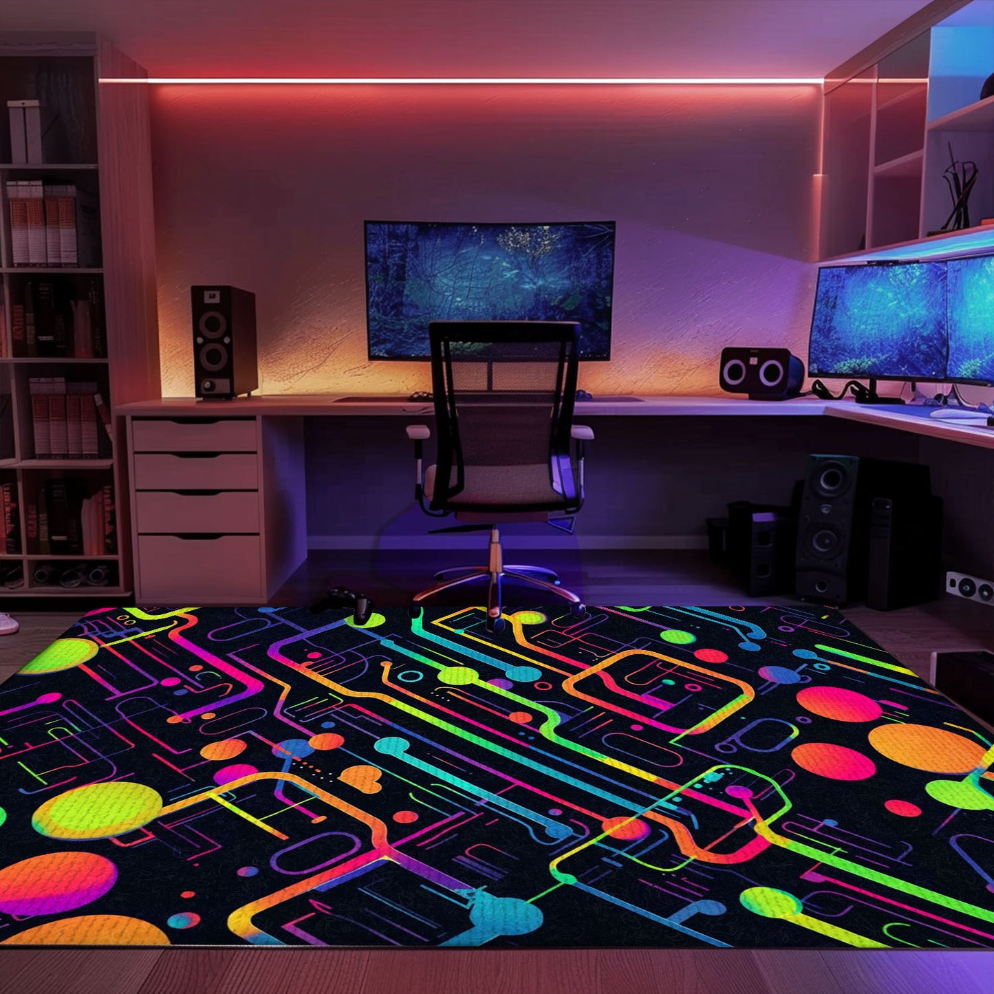 Classic 70s Arcade Game Room Carpet for Bedroom - A Perfect Gamer's Gift and Stylish Retro Decor Addition, Arcade Decor, Gift for Gamers, Video Game Lovers G20