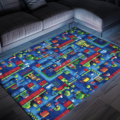 Retro 70s Style Arcade Carpet for Bedroom - A Unique Gift for Video Game Lovers and Arcade Decor Fans, Arcade Decor, Gift for Gamers, Video Game Lovers G14