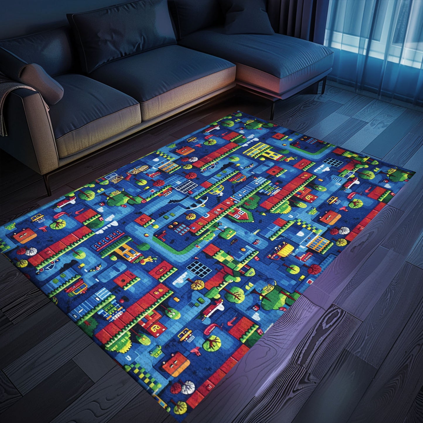 Retro 70s Style Arcade Carpet for Bedroom - A Unique Gift for Video Game Lovers and Arcade Decor Fans, Arcade Decor, Gift for Gamers, Video Game Lovers G14