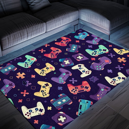 Retro 70s Arcade Decor Rug for Living Room - Ideal for Gamers Who Love Nostalgic Video Game Themes, Arcade Decor, Gift for Gamers, Video Game Lovers G12