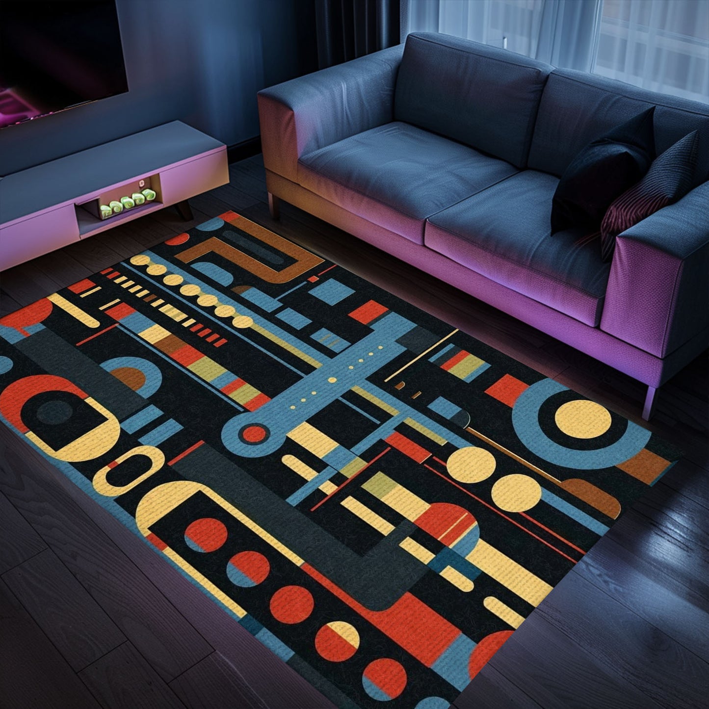 70s Retro Arcade Rug for Living Room - Ideal for Video Game Enthusiasts and Classic Gaming Decor, Arcade Decor, Gift for Gamers, Video Game Lovers G10