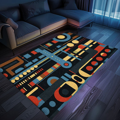 70s Retro Arcade Rug for Living Room - Ideal for Video Game Enthusiasts and Classic Gaming Decor, Arcade Decor, Gift for Gamers, Video Game Lovers G10