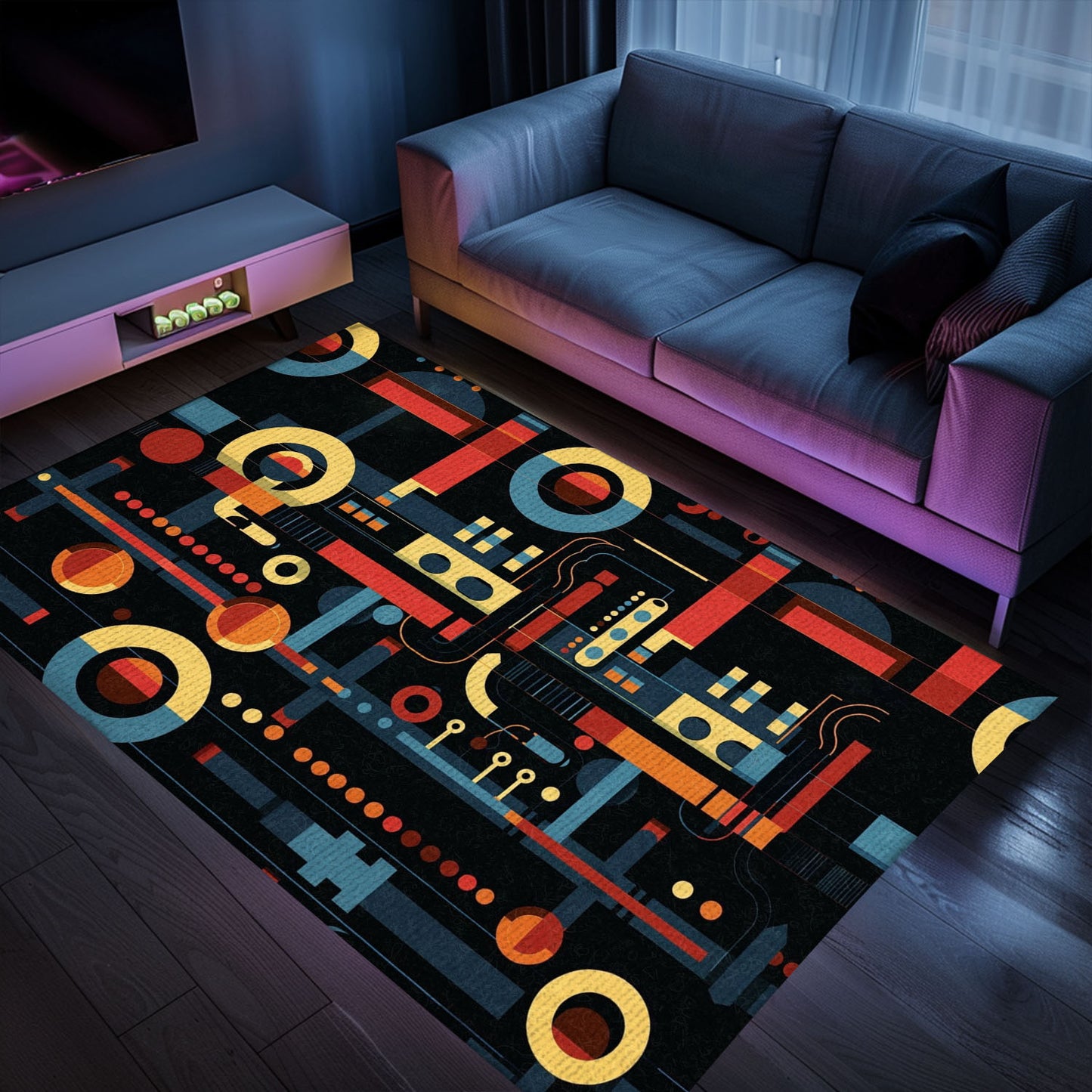 Funky 70s Arcade Carpet for Bedroom - Perfect for Gamers Looking to Add Retro Decor to Their Space, Arcade Decor, Gift for Gamers, Video Game Lovers G9