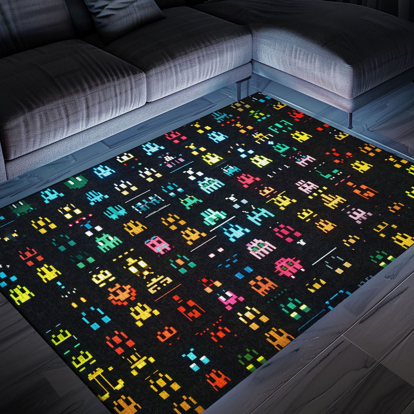 Retro 70s Arcade Rug for Bedroom - A Unique Gift for Gamers and Perfect Addition to Arcade Decor, Arcade Decor, Gift for Gamers, Video Game Lovers G7