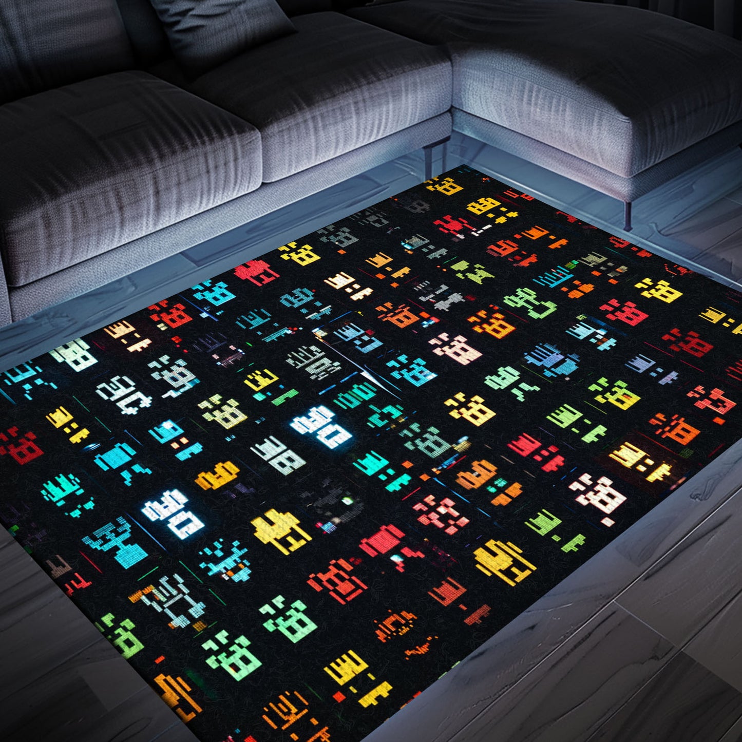 Transform Your Bedroom with a 70s Retro Arcade Rug - Perfect for Video Game Fans and Classic Decor, Arcade Decor, Gift for Gamers, Video Game Lovers G4