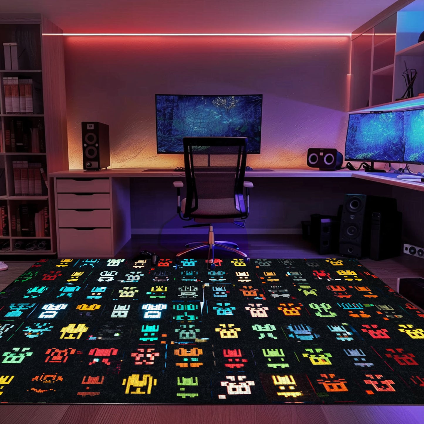 Transform Your Bedroom with a 70s Retro Arcade Rug - Perfect for Video Game Fans and Classic Decor, Arcade Decor, Gift for Gamers, Video Game Lovers G4