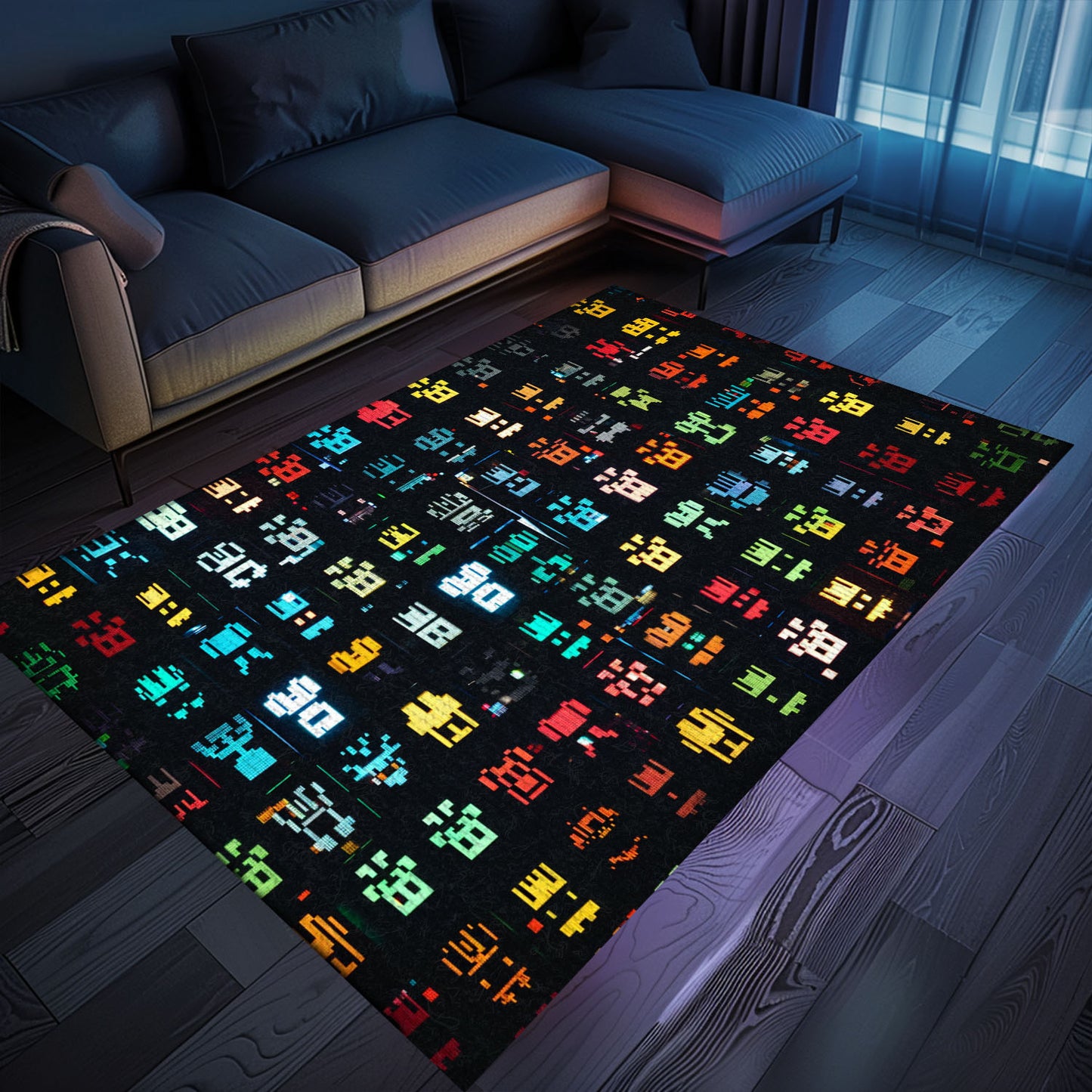 Transform Your Bedroom with a 70s Retro Arcade Rug - Perfect for Video Game Fans and Classic Decor, Arcade Decor, Gift for Gamers, Video Game Lovers G4