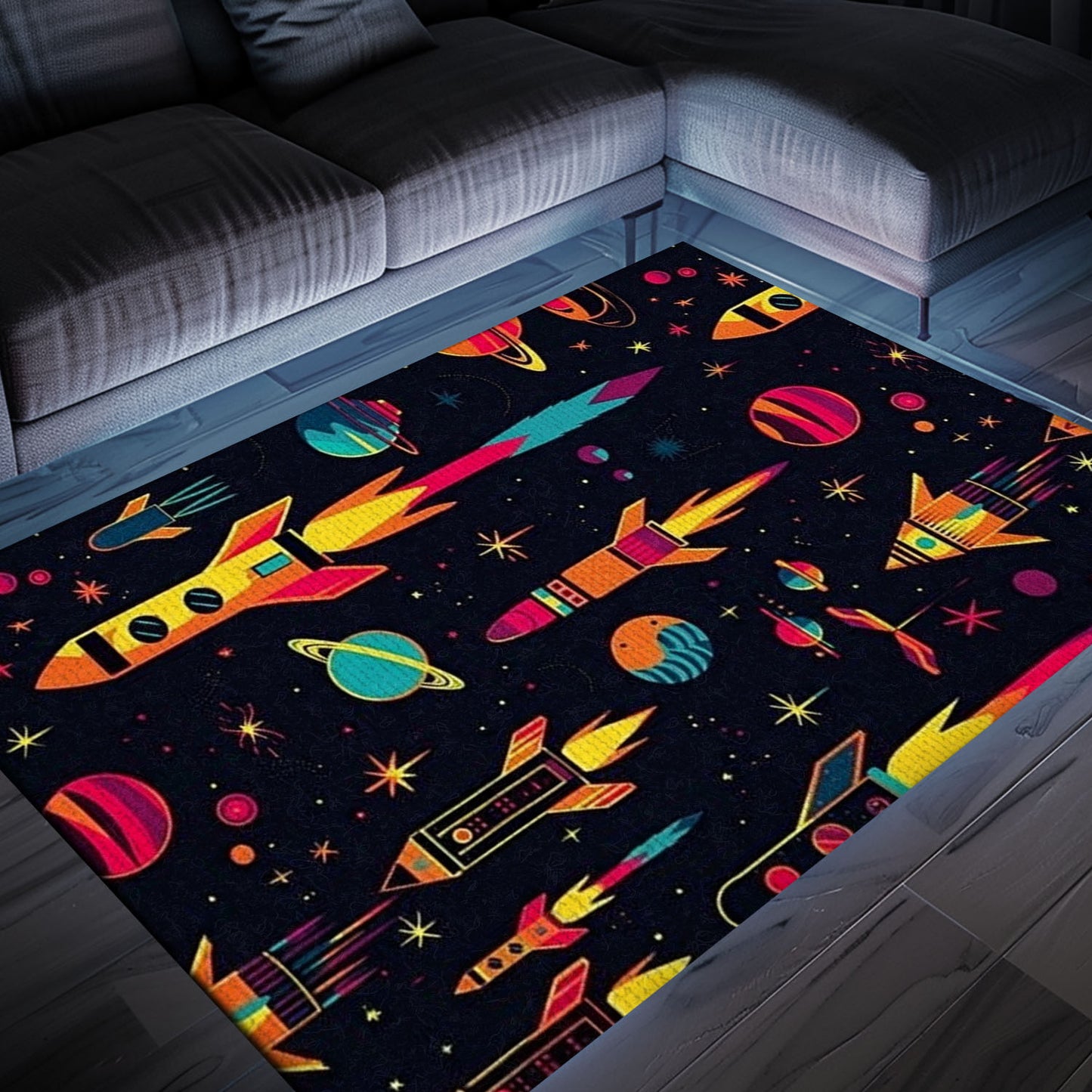 70s Retro Arcade Game Room Rug - Enhance Your Living Space with This Perfect Gamer's Gift and Decor, Arcade Decor, Gift for Gamers, Video Game Lovers G5