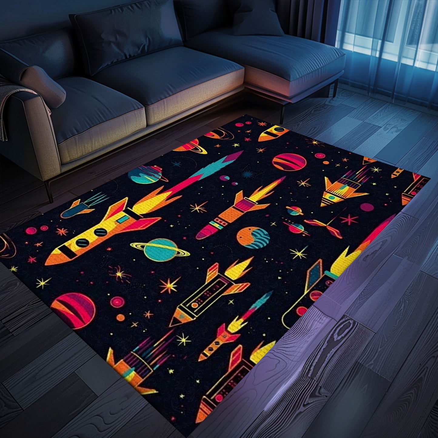 70s Retro Arcade Game Room Rug - Enhance Your Living Space with This Perfect Gamer's Gift and Decor, Arcade Decor, Gift for Gamers, Video Game Lovers G5