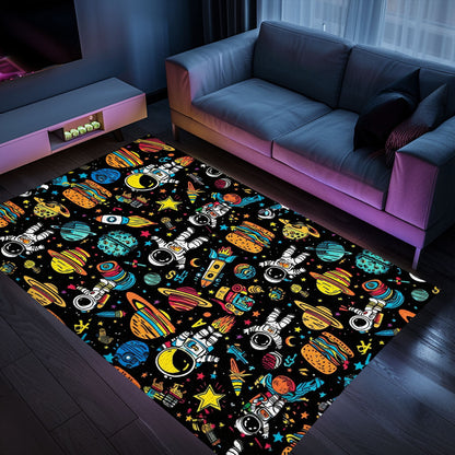 Enhance Your Living Room with a 70s Retro Arcade Carpet - Perfect Gift for Gamers and Arcade Decor Enthusiasts, Arcade Decor, Gift for Gamers, Video Game Lovers G1