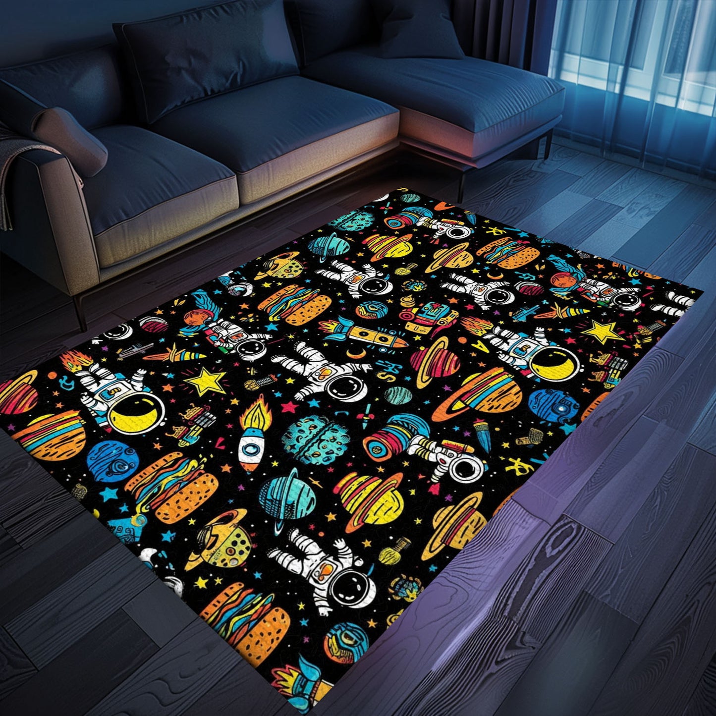 Enhance Your Living Room with a 70s Retro Arcade Carpet - Perfect Gift for Gamers and Arcade Decor Enthusiasts, Arcade Decor, Gift for Gamers, Video Game Lovers G1