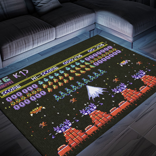 Bring the Arcade Home with 80s Arcade Carpet, Evoking Memories of Space Invaders, Ideal for Video Game Enthusiasts, Arcade Decor, Gift for Gamers, Video Game Lovers G239