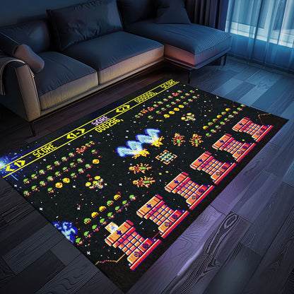 Transport Yourself to the Golden Age of Gaming with 80s Arcade Carpet, a Tribute to the Iconic Space Invaders Game, Arcade Decor, Gift for Gamers, Video Game Lovers G232