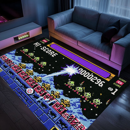 Dive into Gaming Paradise with 80s Arcade Carpet, a Tribute to the Iconic Space Invaders Game, Arcade Decor, Gift for Gamers, Video Game Lovers G220