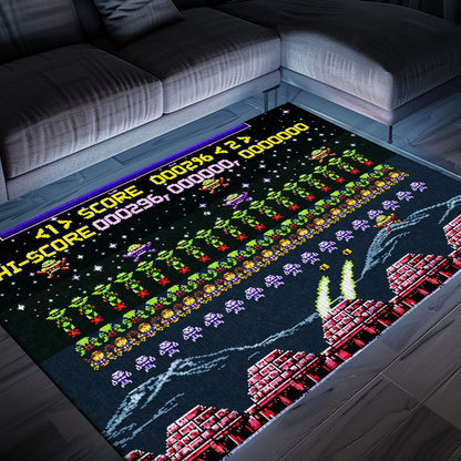 Make a Statement with 80s Arcade Carpet Celebrating the Legacy of Space Invaders, Must-Have for Gamers, Arcade Decor, Gift for Gamers, Video Game Lovers G229