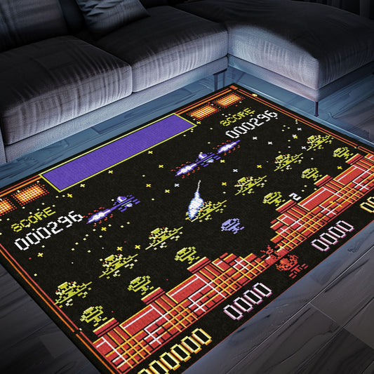 Transport Yourself to the Golden Age of Gaming with 80s Arcade Carpet, Paying Tribute to Space Invaders, Arcade Decor, Gift for Gamers, Video Game Lovers G213