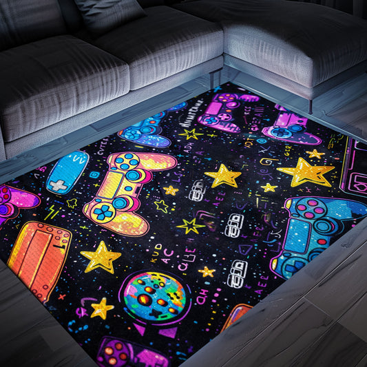 Upgrade Your Room Decor with 80s Game Controller Themed Rugs, the Ultimate Gift for Retro Gamers, Arcade Decor, Gift for Gamers, Video Game Lovers G210