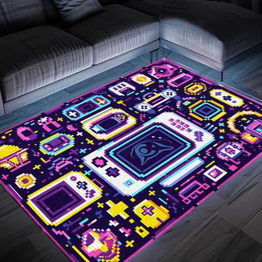 Infuse Your Living Space with Arcade Charm: 80s Game Controller Themed Rugs for Video Game Fans, Arcade Decor, Gift for Gamers, Video Game Lovers G206